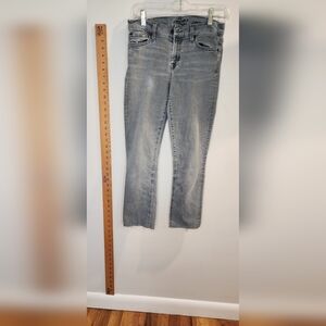 7 For All Mankind Faded Blue Ankle Jeans